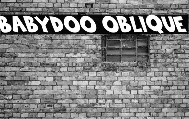 Babydoo Oblique Font examples