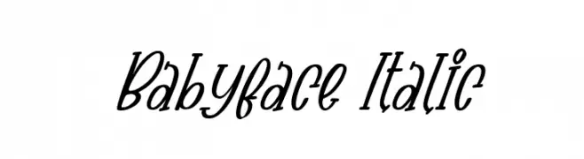 Babyface Italic  Fuentes Gratis Descargar