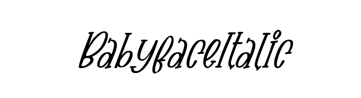 Babyface Italic  Скачать бесплатные шрифты
