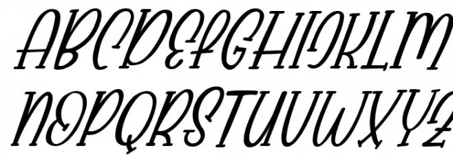 Babyface Italic Font Litere mari
