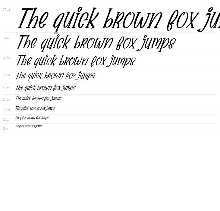 Babyface Italic Waterfall