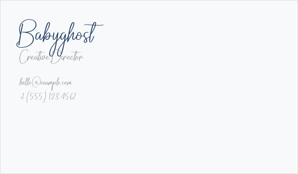 Babyghost Business Card