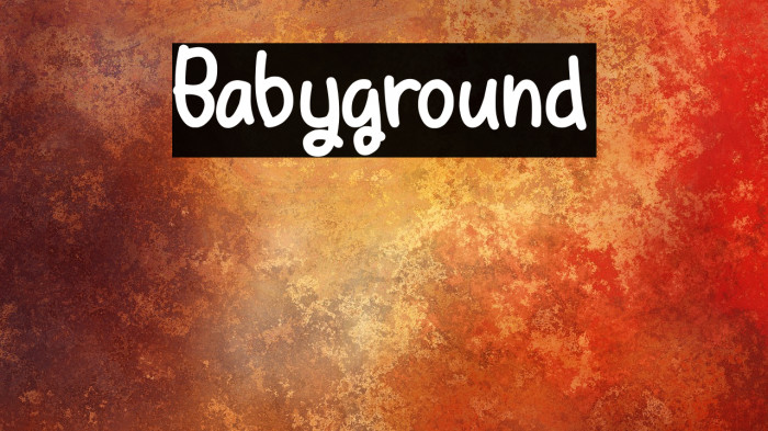 Babyground Font examples