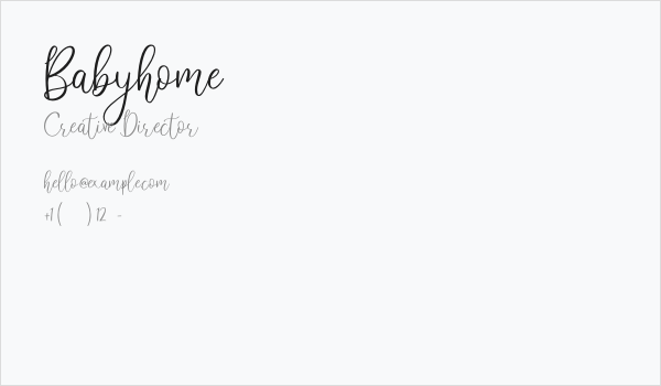 Babyhome Business Card
