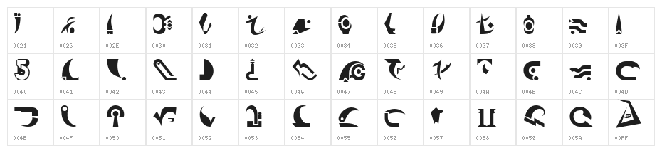 Babylon Centaur Character Map