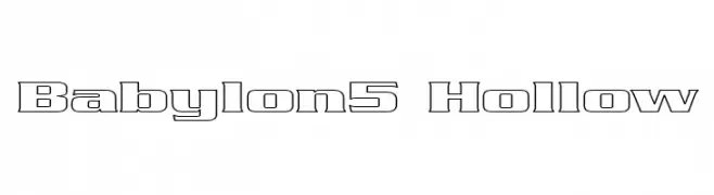Babylon5 Hollow  Frei Schriftart Herunterladen