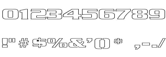 Babylon5 Hollow Font OTHER CHARS