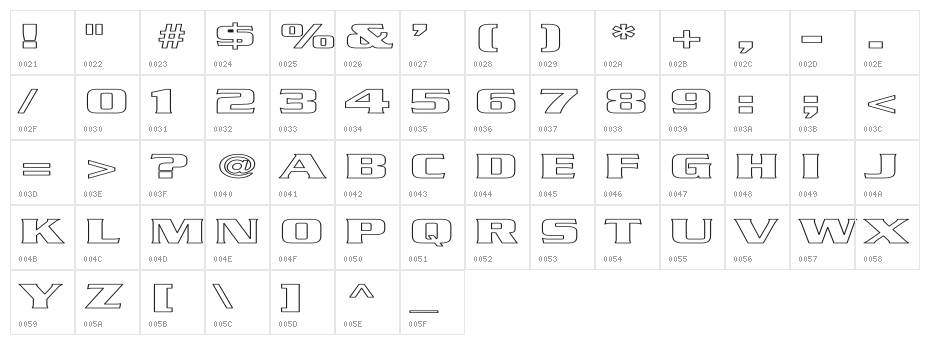 Babylon5 Hollow Character Map
