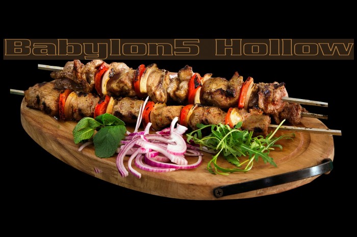 Babylon5 Hollow Font examples