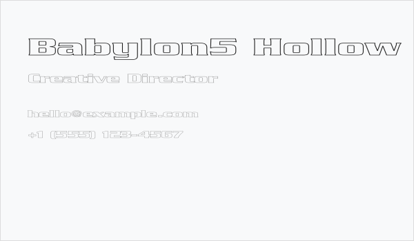 Babylon5 Hollow Business Card