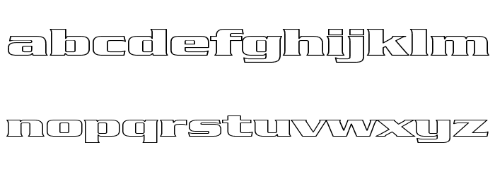 Babylon5 Hollow Font LOWERCASE