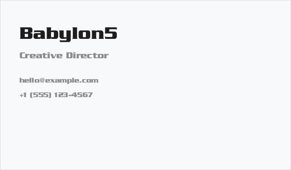 Babylon5 Business Card