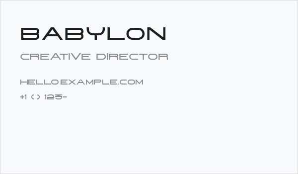 Babylon Business Card