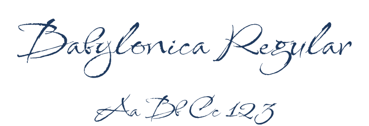 Babylonica Regular Font Preview