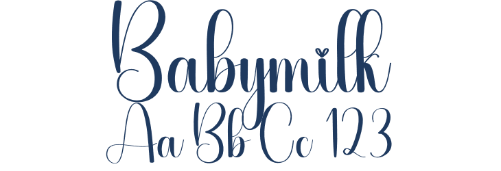 Babymilk Font Preview
