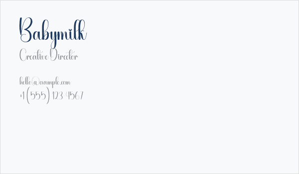 Babymilk Business Card