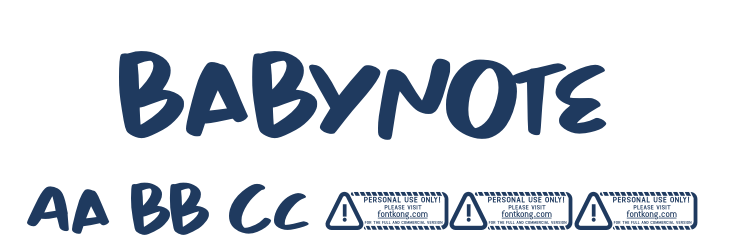 Babynote Font Preview