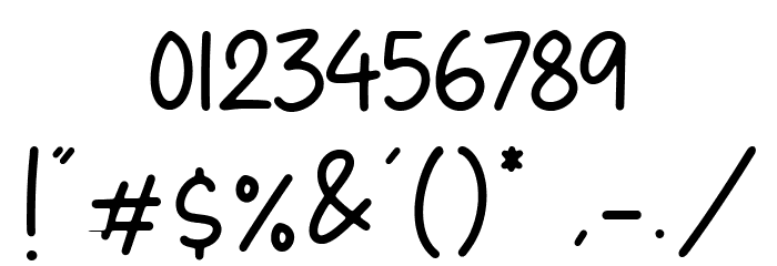 Babynotes Font OTHER CHARS