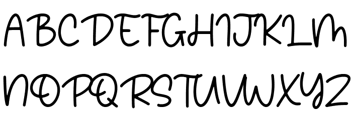 Babynotes Font UPPERCASE