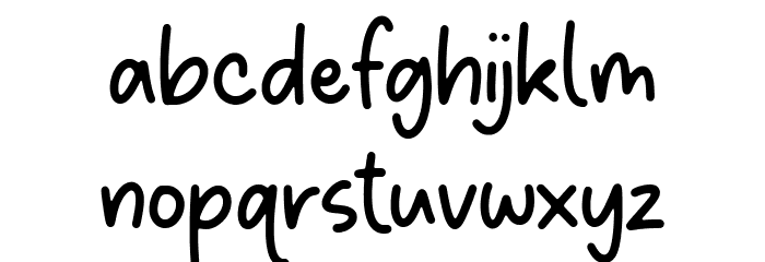 Babynotes Font LOWERCASE