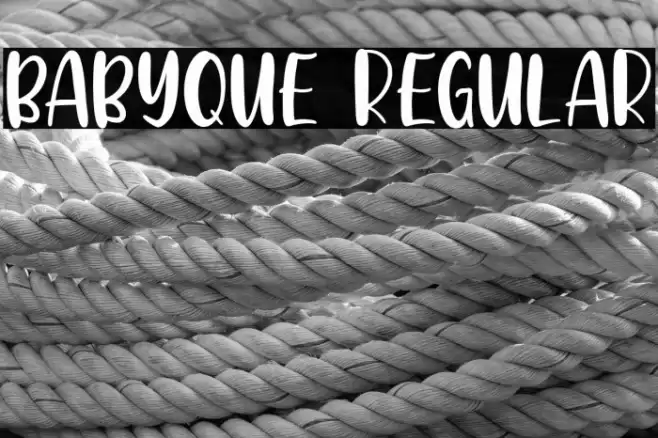 Babyque Regular Font examples