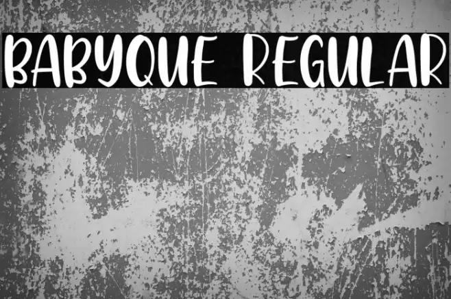 Babyque Regular Font examples