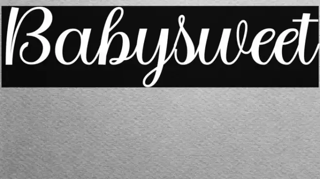 Babysweet Font examples