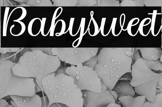 Babysweet Font examples