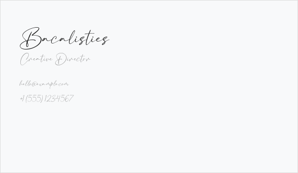 Bacalisties Business Card