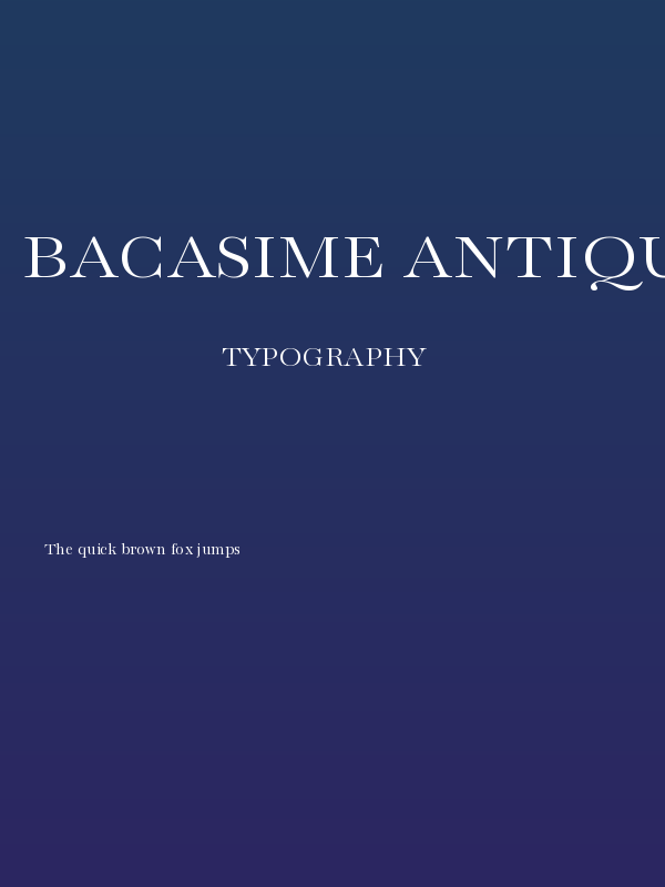 Bacasime Antique Regular Poster