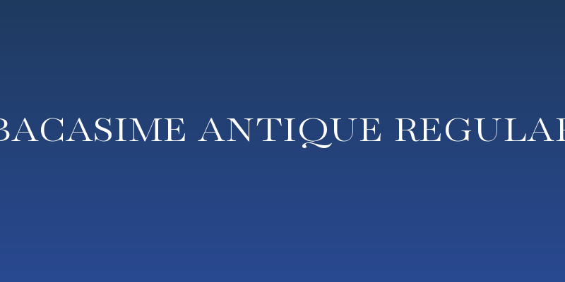Bacasime Antique Regular Social Header