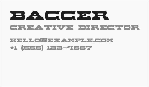 Baccer Business Card