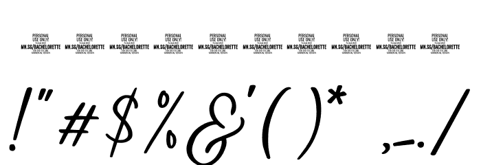 Bachelorette PERSONAL USE ONLY Regular Font OTHER CHARS