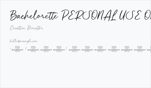 Bachelorette PERSONAL USE ONLY Regular Business Card