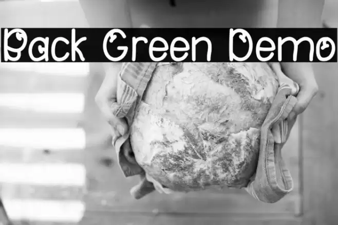 Back Green Demo Schriftart examples