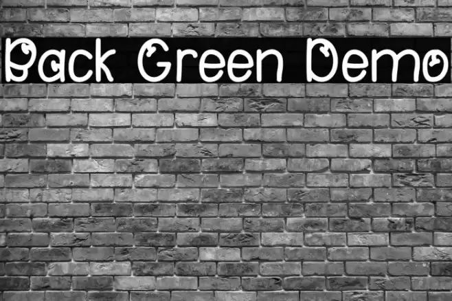 Back Green Demo Schriftart examples