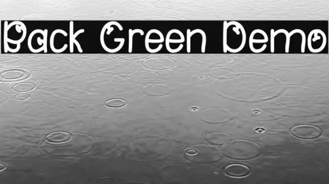 Back Green Demo Schriftart examples