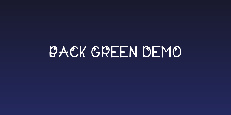Back Green Demo Social Header