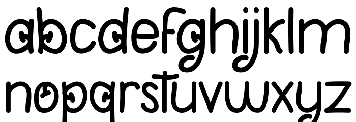 Back Green Demo Font LOWERCASE
