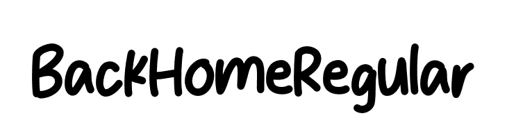 Back Home Regular  Frei Schriftart Herunterladen