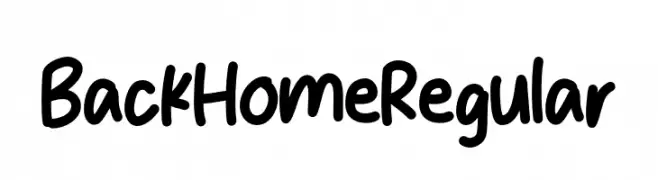 Back Home Regular  Frei Schriftart Herunterladen