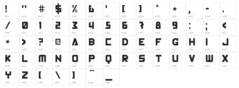 Back In The USSR DL Character Map
