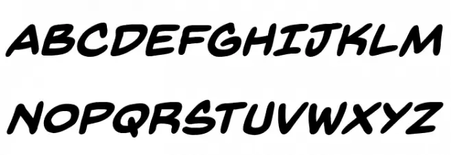 Back Issues BB Bold Italic Schriftart Groß