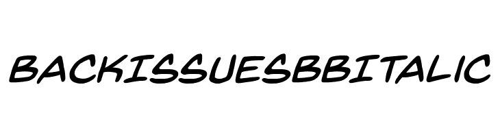 Back Issues BB Italic Fonte