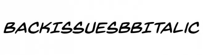 Back Issues BB Italic  フリーフォントのダウンロード
