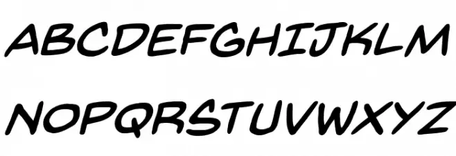 Back Issues BB Italic フォント 大文字
