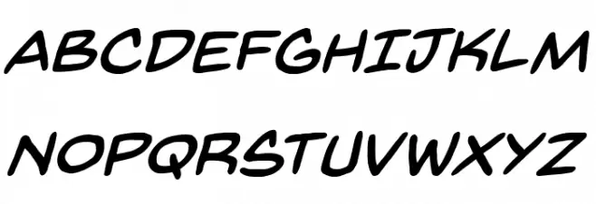 Back Issues BB Italic 字体 大写