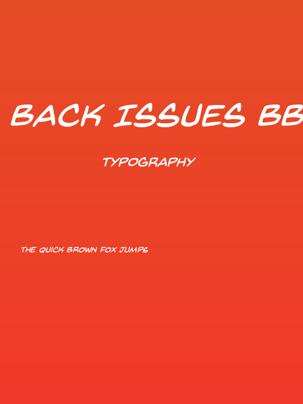 Back Issues BB Italic Poster