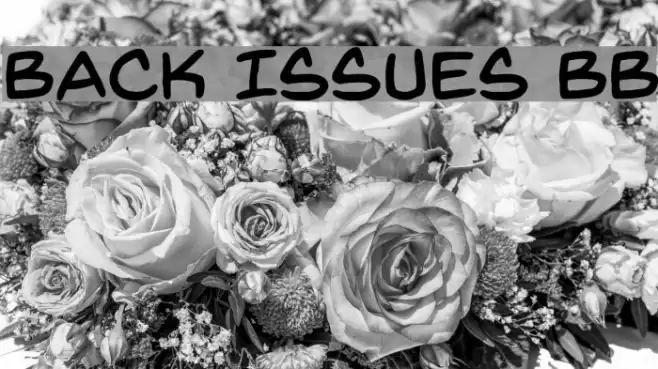 Back Issues BB Font examples