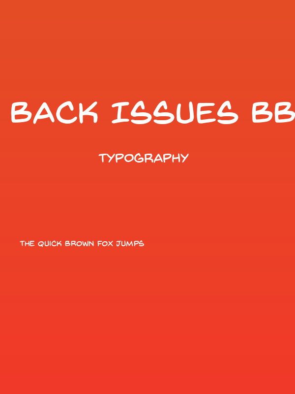 Back Issues BB Poster